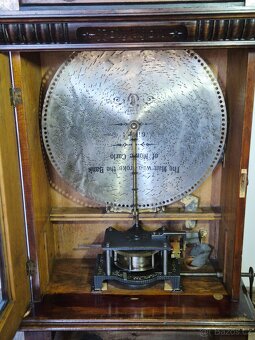 Starožitný hrací stroj Polyphon, Lipsko, Německo, 1898 - 9