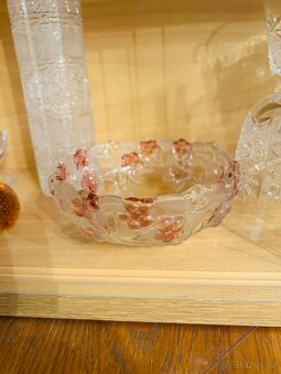 Porcelán sošky sklenice broušené sklo - 9