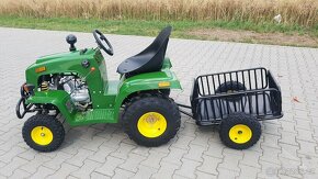 Dětský čtyřtaktní zahradní traktor s přívěsem 110c - 9