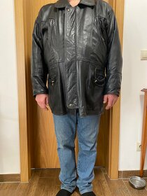 Pánský kožená bunda parka - 9