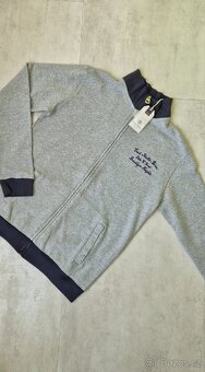 Šedá mikina za zip Fred Mello - 9
