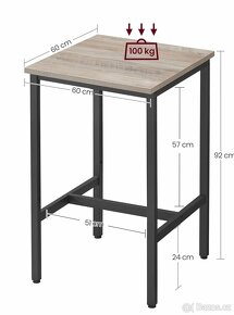 Nový barový set - stůl + 2x židle Vasagle - 9