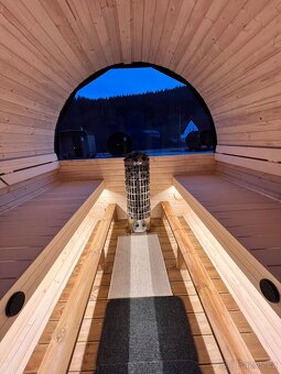 Zahradní sudová sauna 3M s předsíní - 9