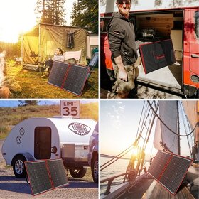 Solární nabíjecí taška 80W pro 12V aku, vč. regulátoru - 9