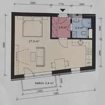 Prodej bytu 1+kk, 34 m2 - Brno - Židenice, ev.č. 110041 - 9
