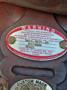 Westernové sedlo circle Y - 9