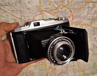 měchový fotoaparát Ercona II, Carl Zeiss Tessar, TOP stav - 9