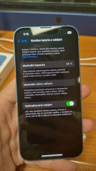 Apple iPhone 13 128GB Blue,100% funkční,bat88%,zár.12mes - 9