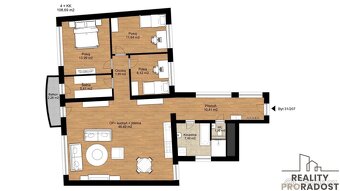 Prodej bytu 4+kk v Třebíči s balkonem , byt 4+kk Třebíč balk - 9