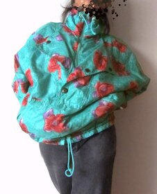 Výjimečná vintage unisex bunda z 90.let vlčí máky - 9