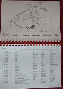 Kombajn E 514 návod + kat. dílů + katalog dílů motor IFA - 9