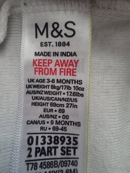 Mix oblečení vel. 62-68 HM, F&F, M&S, Looney Tunes - 9