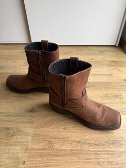 Kovbojské kožené boty koně kotníkové - 9