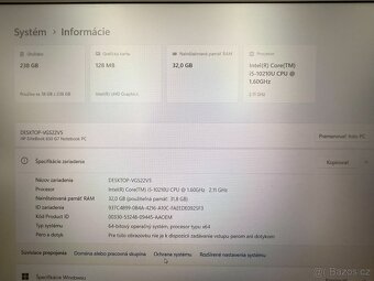 Notebook HP EliteBook 850 G7/i5-10210U/32GB/256GB SSD - 9