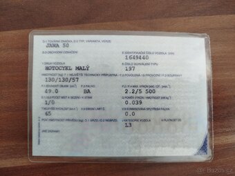 Jawa 50 Pionýr typ 50/555 v TP, vzhledově 50/21 - 9