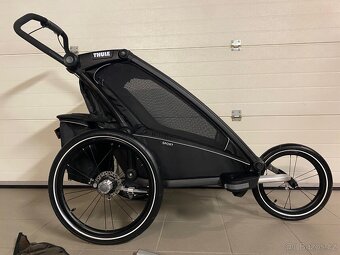 🖤🤍 NOVY Thule Chariot Sport all black + 3 sety 🤍🖤 - 9