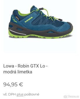 Chlapecké trekové boty Lowa Robin GTX vel.38 - 9