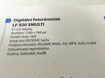 Digitální fotorámeček s vysokým rozlišením HYUNDAI LF 920 - 9