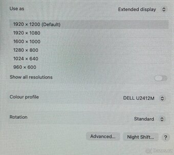 Dell U2412M -- 24 IPS - 9