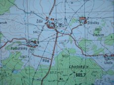 Vojenská profesionální tajná mapa Jesenice ČSLA - 9