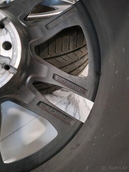 4ks alu disky r22 orig. AMG 5x112 r22 pneu + snimače tlaku - 9