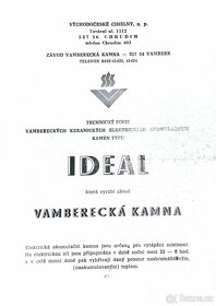 Elektrická Vamberská kamna 5kw Ideal - 9