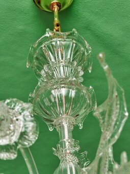 Benátský křišťálový lustr ze štípaného skla – Murano, Itálie - 9
