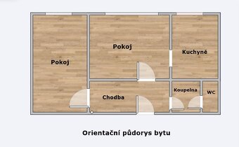 Pronájem, byt 2+1, 44 m2, Ostrava-Zábřeh, ul. Dolní - 9