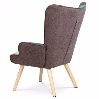 Křeslo (ušák) patchwork s podnožkou AK-305 PW2 - 9