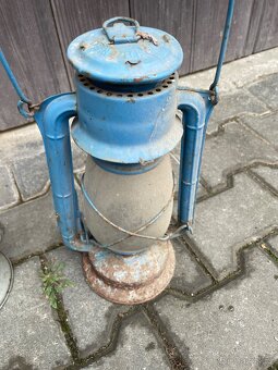 Prodám starožitné retro petrolejové lampy, nálezový stav - 9