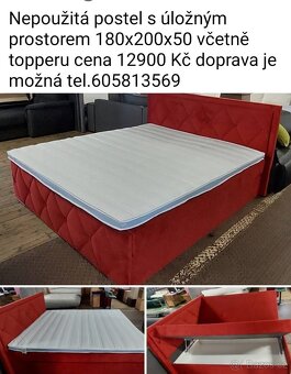 Nepoužité postele Boxpring - 9
