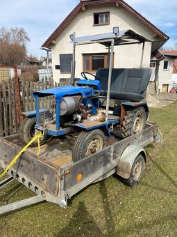 Malotraktor, traktor domácí výroby s károu - 9