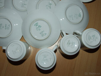 čajový retro servis Josefína - porcelánka Loučky, pěkný - 9
