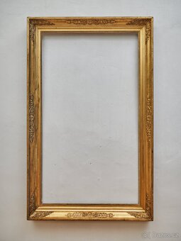 Starožitný zlacený rám na obraz – Biedermeier, 145 × 90 cm - 9