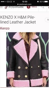 Kožená bunda KENZO Pink Black Leather - NOVÁ - 9