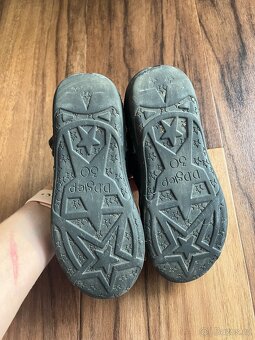 D ětské dívčí kožené černé baleríny balerínky D.D.Step - 9