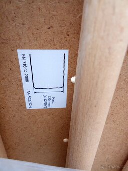 Postel dřevěná pěkná, dětská postýlka - 9