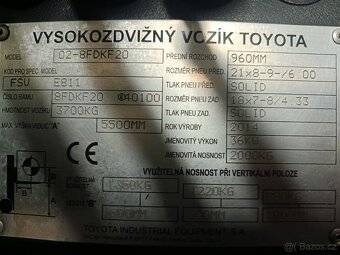 Vysokozdvižný vozík Toyota 02-8FDKF20 Diesel - 9