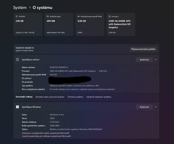PC OFFICE AMD X2, 8GB RAM, 256GB SSD, WIN11PRO - 9