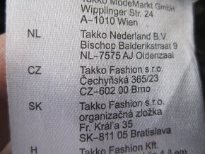 Vlněný kabát zn. Takko, vel. L/40, hodně tmavě šedý, nový - 9