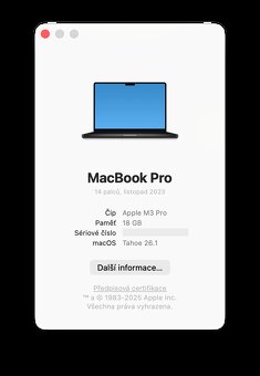 MacBook Pro 14" M3 Pro Space Grey / 18 GB RAM / 512 GB SSD - 9