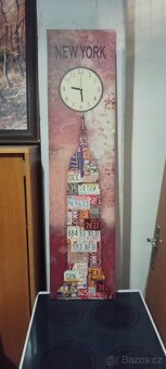 Dekorace, obrazy, zrcadlo v dřevěném rámu cca.110x50 - 9