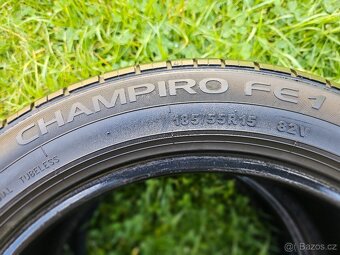 4x Letní pneu Barum + Champiro - 185/55 R15 - 75% - 9