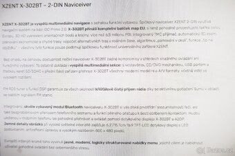 Autorádio 2DIN Naviceiver XZENT X-302BT - 9