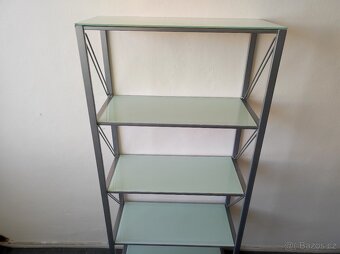 Skleněný interiérový regál 76x34 výška 170 cm - 9
