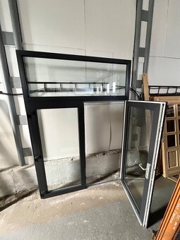 VCHODOVÉ PLASTOVÉ VELIKÉ DVOUKŘÍDLÉ DVEŘE 197x278-ANTRAZIT - 9