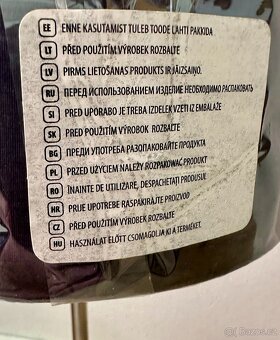 UPCYKL lampa na akátu FUNKČNÍ černý textil širm - 9