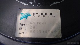 Kompaktní PA/odposlechové reproboxy 15" PHL 1000w/8ohm + 2" - 9