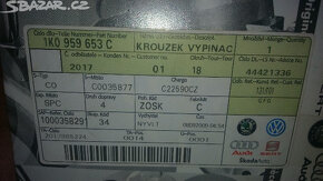 3D1837016AC Zámek PP dveře+1K0 959 653C Krouž.airbag. OCT.2. - 9