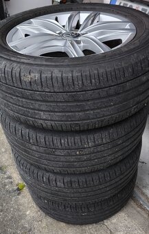 4x Originální ALU Volkswagen + letní pneu Falken 215/55R16 - 9
